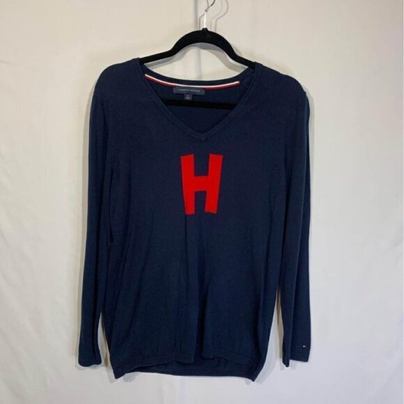 Tommy Hilfiger Woman’s V Neck 100% Cotton Sweater. Gorgeous. Size Large. - Picture 8 of 8